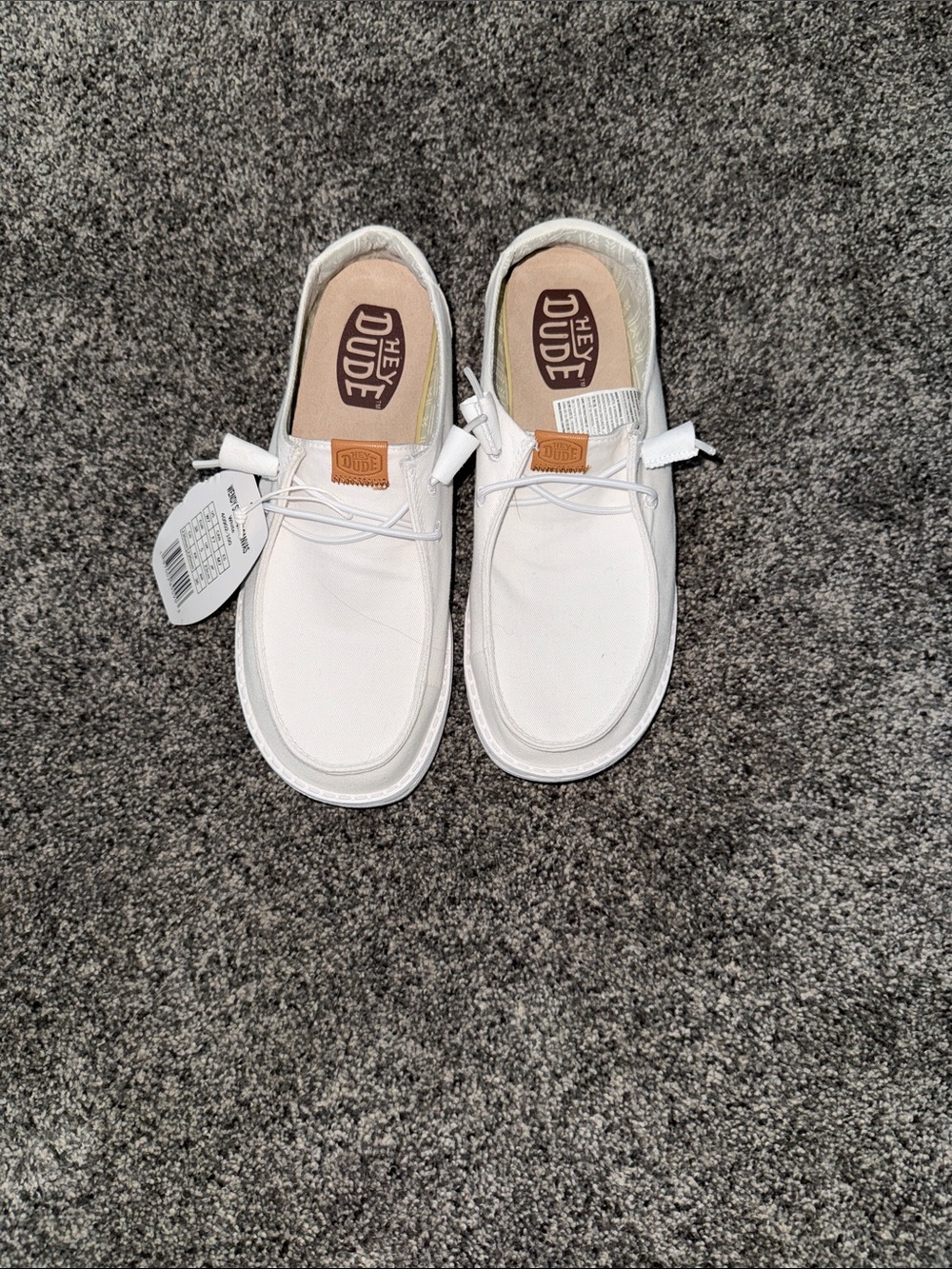 Hey Dude Kids White Slip-On Sneakers
